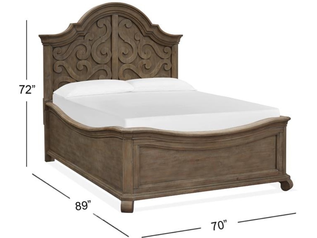 Complete Queen Shaped Panel Bed - image 1