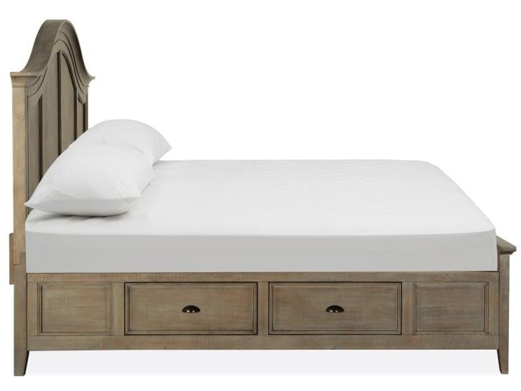 Complete Queen Arched Bed with Regular Rails - image 1