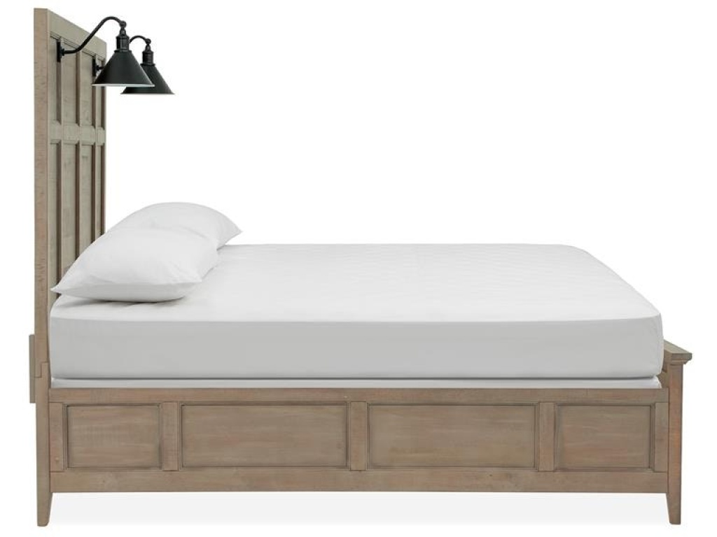 Complete Queen Lamp Panel Bed with Regular Rails - image 3