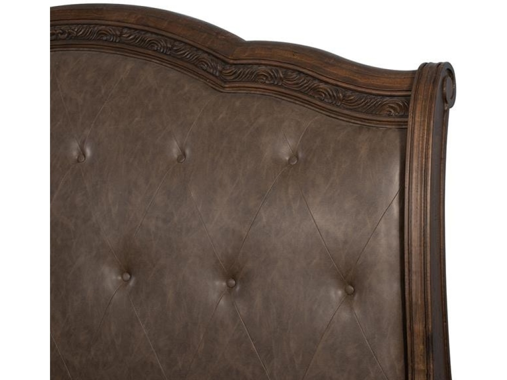 Complete Queen Sleigh Upholstered Bed - image 1