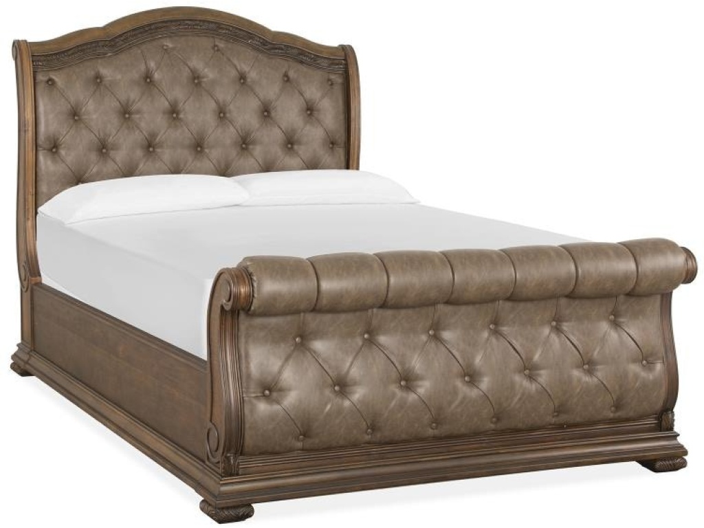 Complete Queen Sleigh Upholstered Bed - image 3