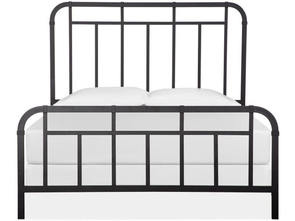 Metal Queen Bed Headboard and Footboard KD - main image