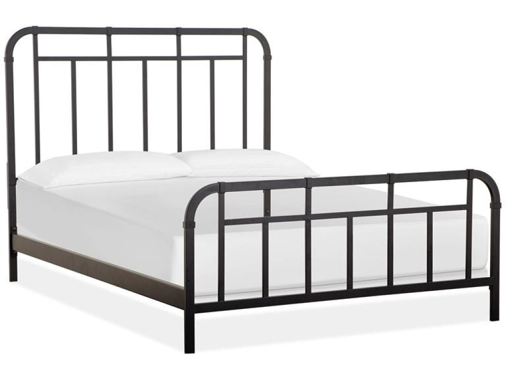 Metal Queen Bed Headboard and Footboard KD - image 1
