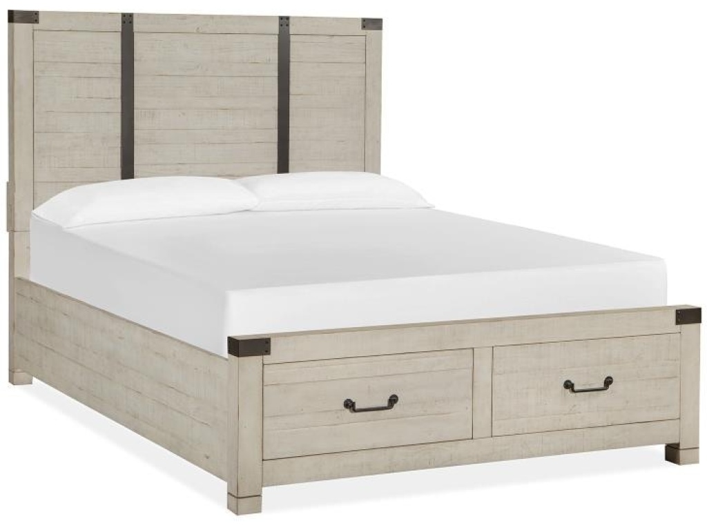 Wood Queen Panel Bed Headboard KD - image 2