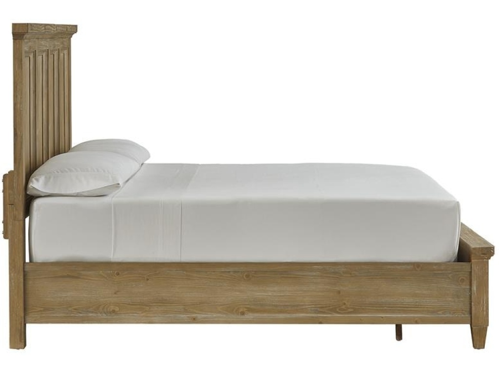 Wood Queen Panel Bed Storage Footboard SU - image 2