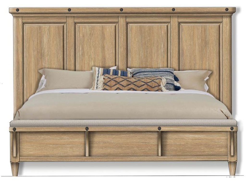 Complete Queen Panel Bed with Uph.Footboard - main image