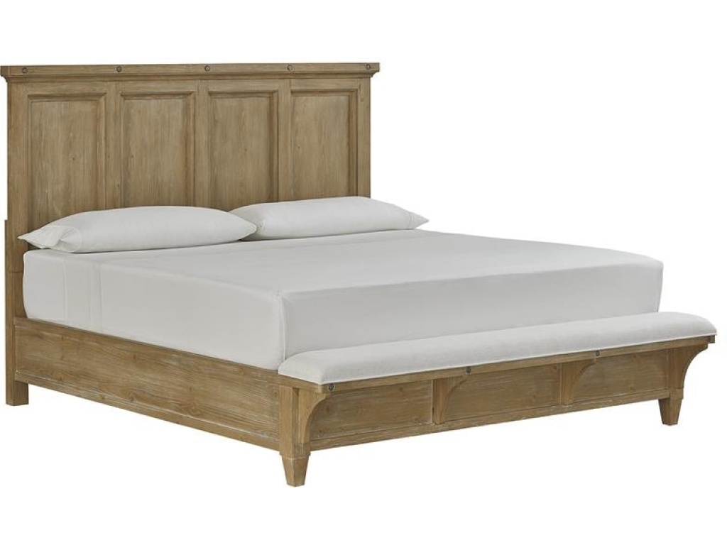 Complete Queen Panel Bed with Uph.Footboard - image 2