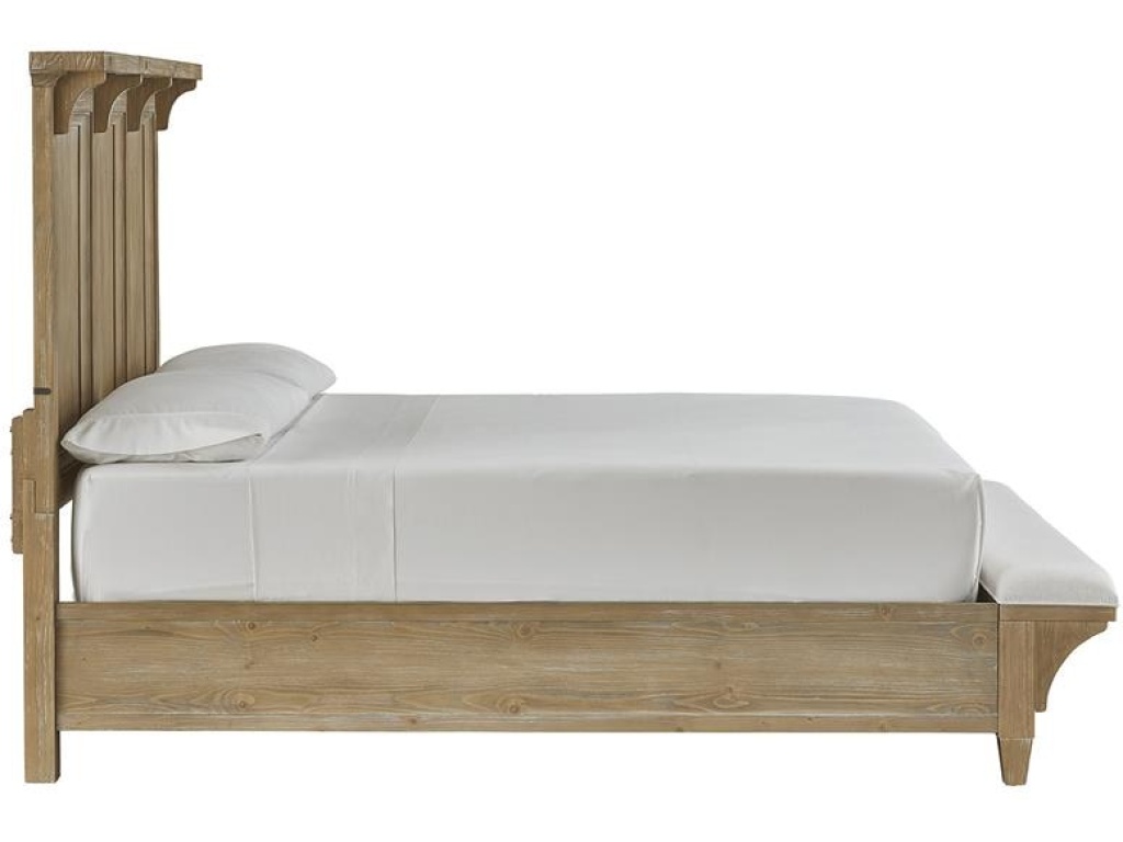 Complete Queen Lighted Panel Bed with Uph.Footboard - image 2