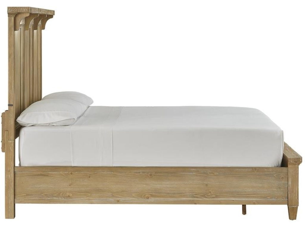 Complete Queen Lighted Panel Storage Bed - image 1