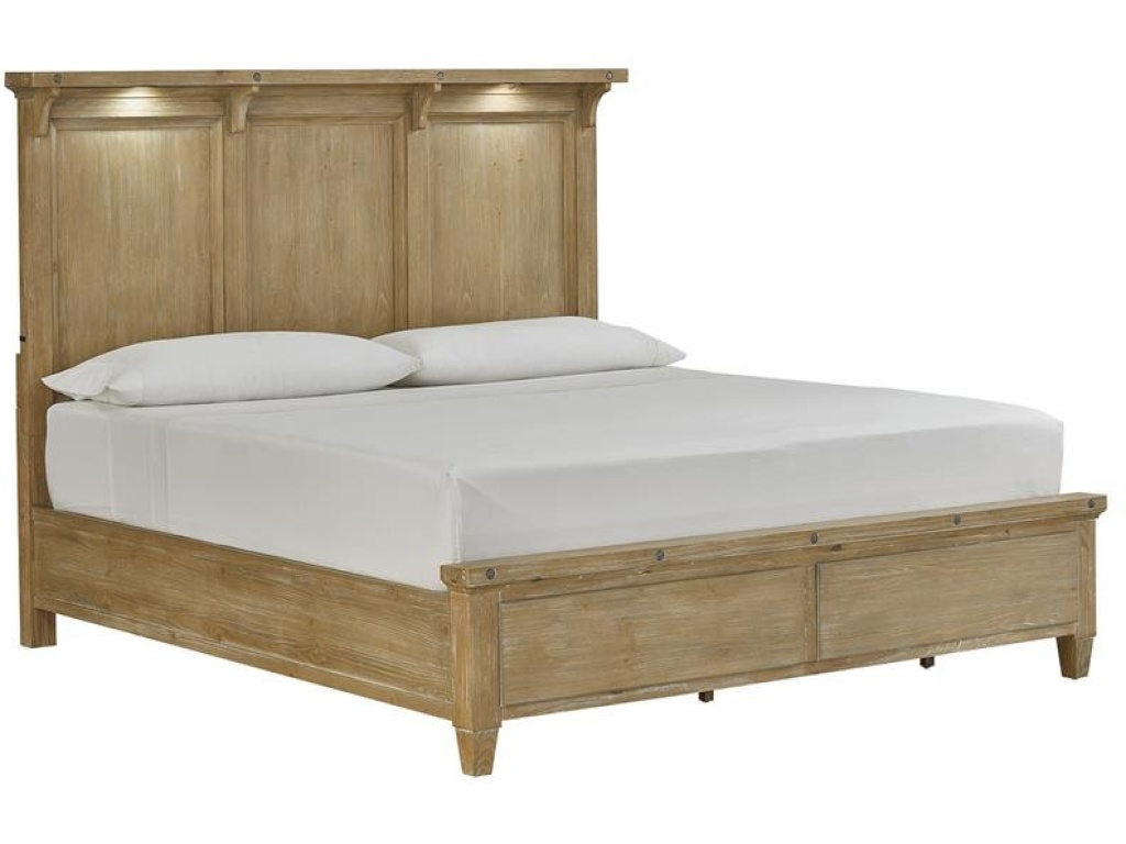 Complete Queen Lighted Panel Bed - image 2