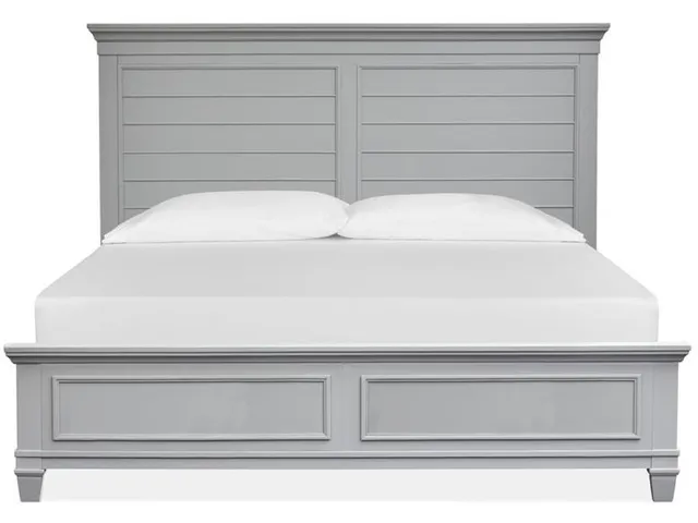 Wood Queen Panel Bed Headboard - Grey KD