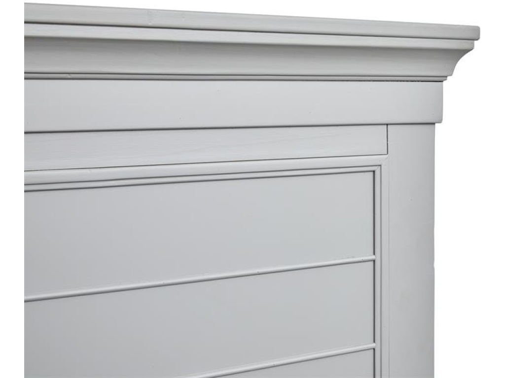Wood Queen Panel Bed Storage Footboard - Grey SU - image 2