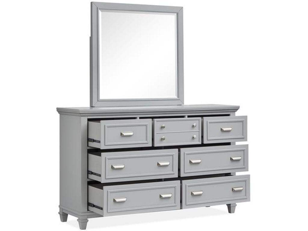 Complete Queen Panel Bed - Grey - image 1