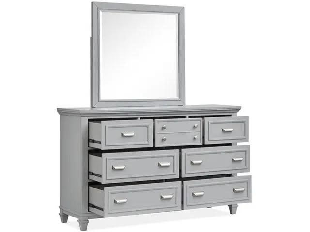 Complete Queen Panel Bed - Grey
