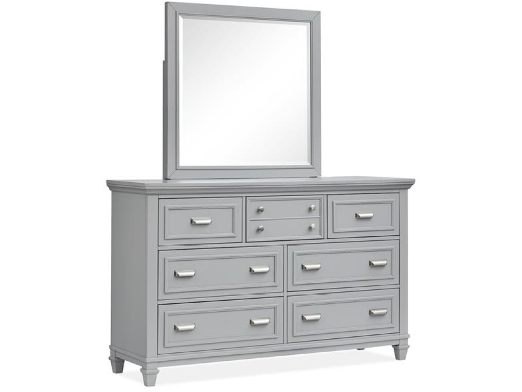 Complete Queen Panel Bed - Grey - image 2