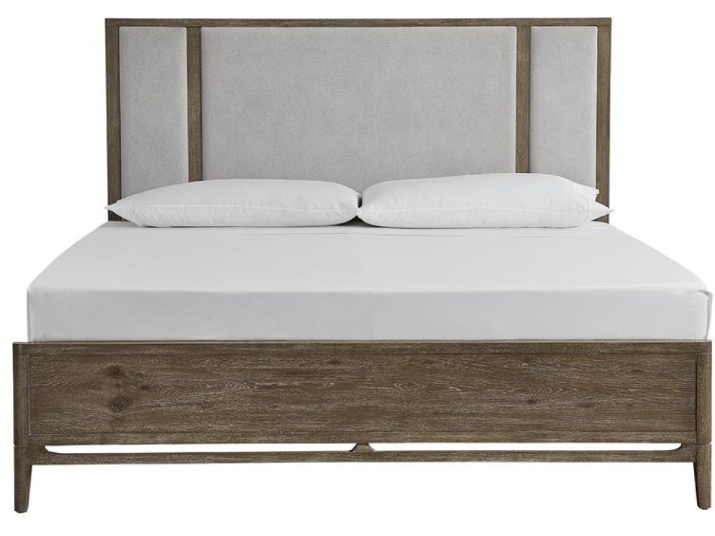 Complete Queen Panel Bed with Upholstered Headboard - main image