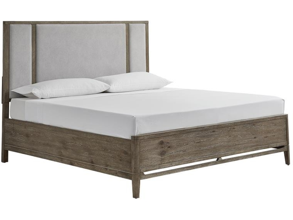 Complete Queen Panel Bed with Upholstered Headboard - image 1