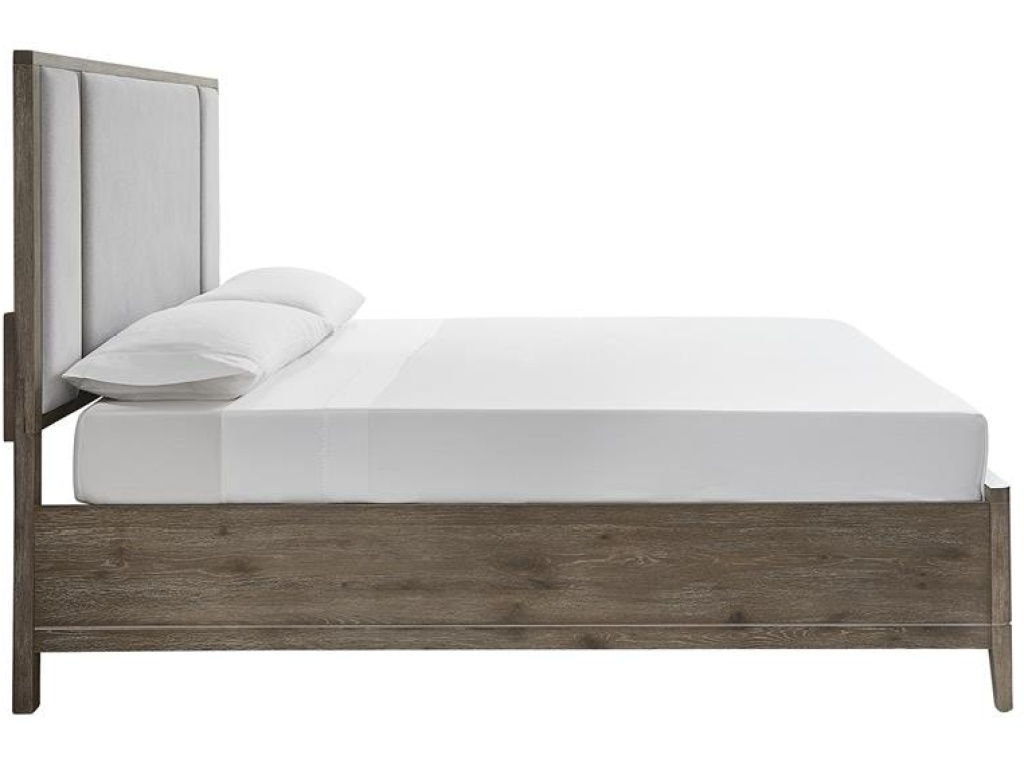 Complete Queen Panel Bed with Upholstered Headboard - image 2