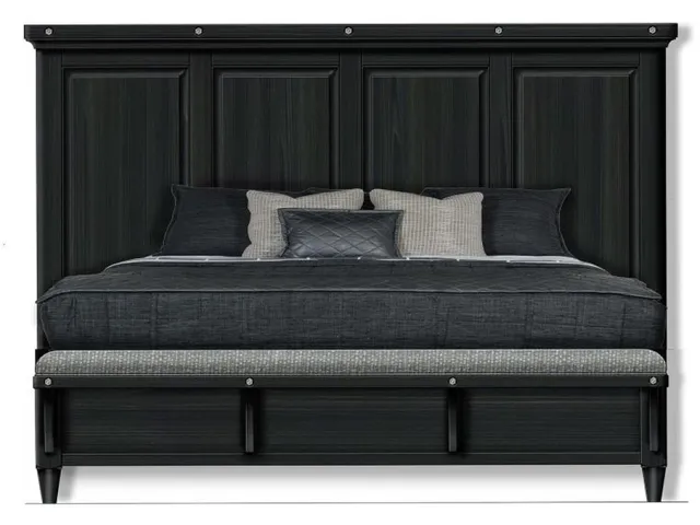 Complete Queen Panel Bed with Uph.Footboard