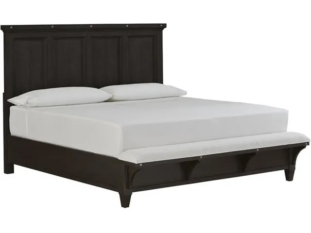 Complete Queen Panel Bed with Uph.Footboard