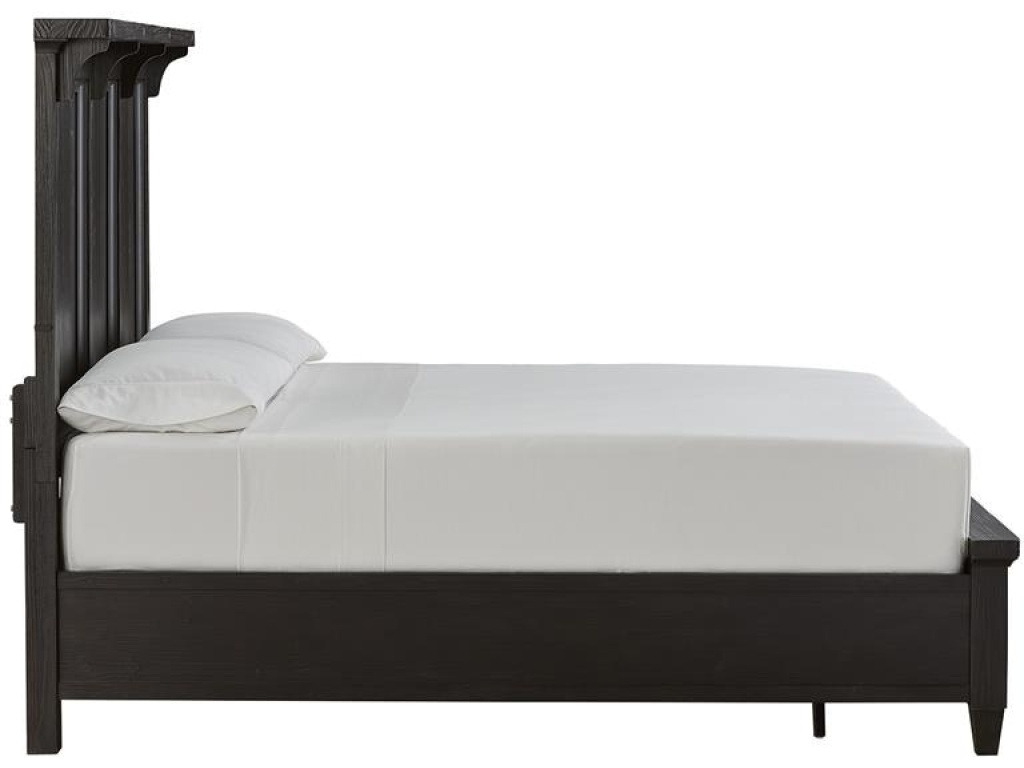 Complete Queen Lighted Panel Storage Bed - image 1