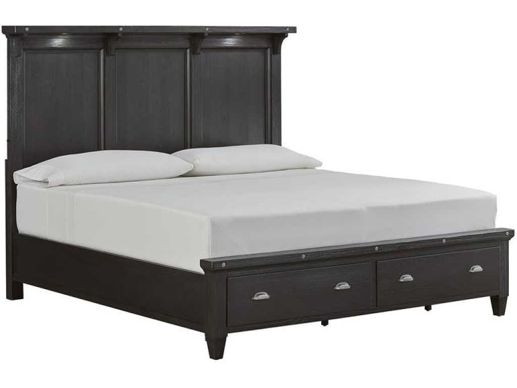 Complete Queen Lighted Panel Storage Bed - image 2