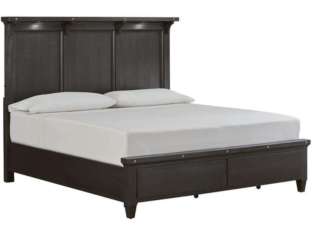 Complete Queen Lighted Panel Bed - image 1