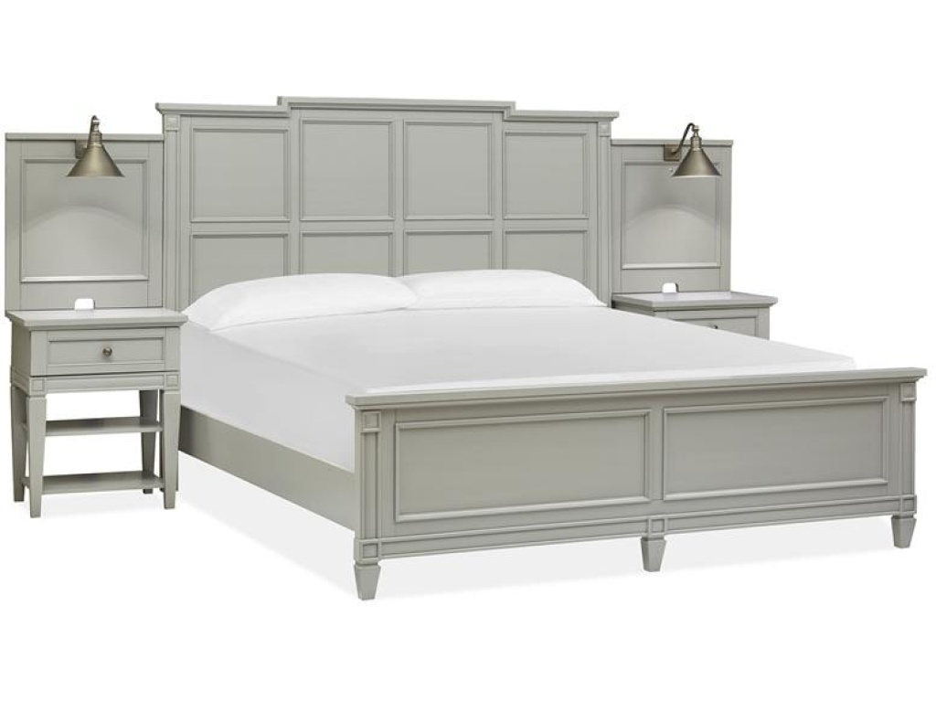 Wood Queen Panel Bed Headboard KD - image 1