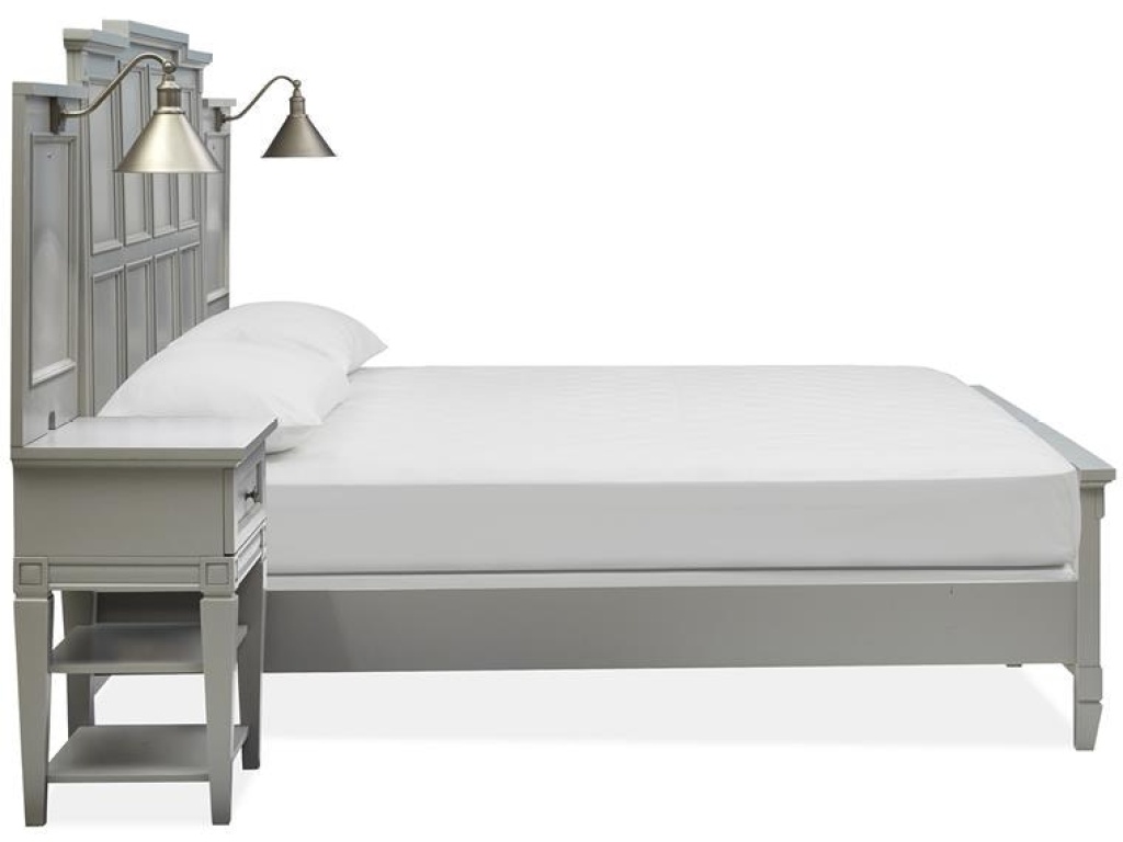 Wood Queen Panel Bed Headboard KD - image 3