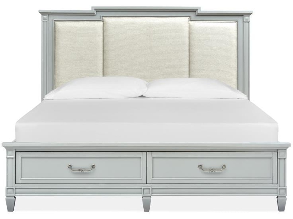 Wood Queen/King Panel Bed Rails for Storage Footboard SU - main image