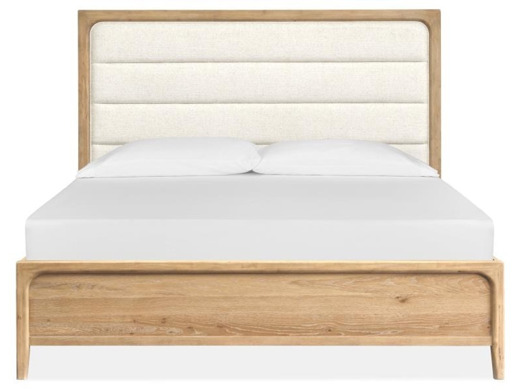 Complete Queen Panel Bed with Upholstered Headboard - main image