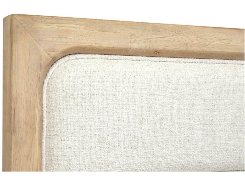 Complete Queen Panel Bed with Upholstered Headboard - image 3