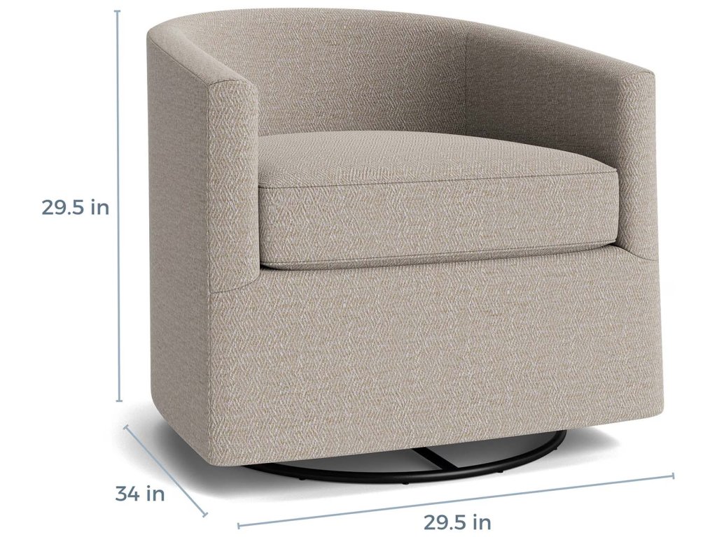 Maxwell Barrel Back Swivel Glider Chair - image 1