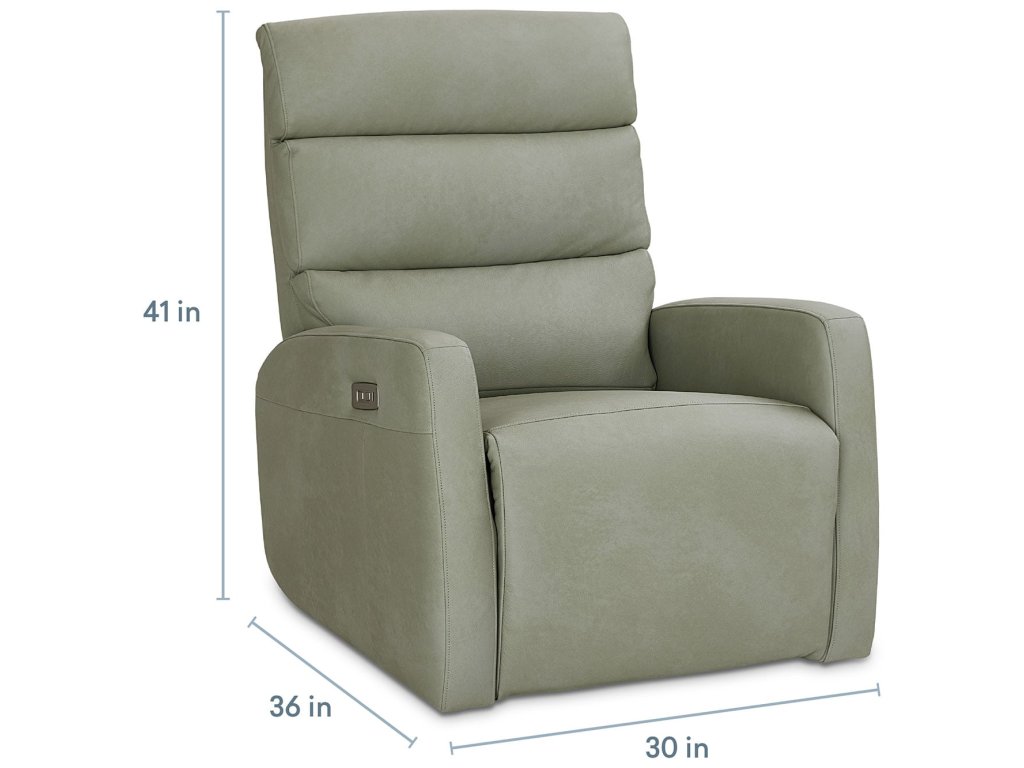 Hudson Leather Track Arm Zero Gravity Power Wall Recliner - image 6