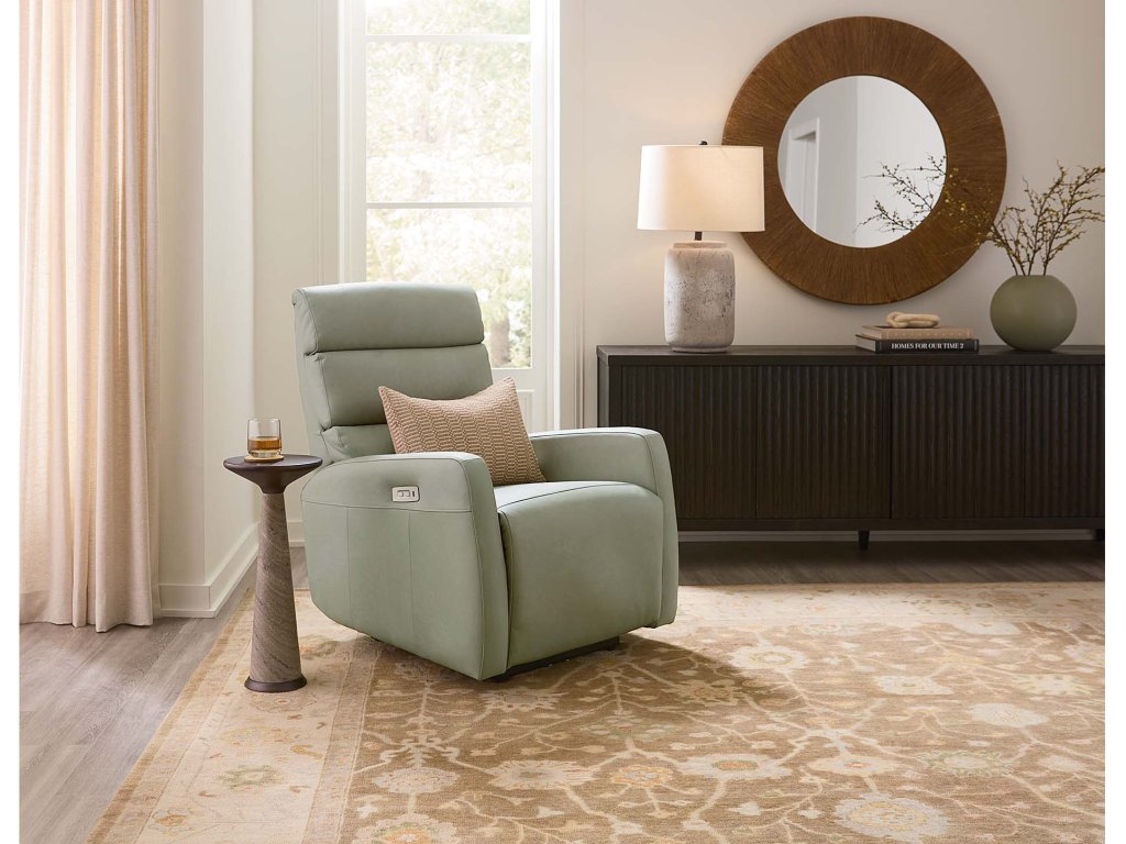 Hudson Leather Track Arm Zero Gravity Power Wall Recliner - image 2