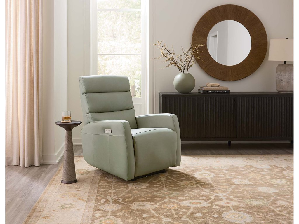 Hudson Leather Track Arm Zero Gravity Power Wall Recliner - image 1