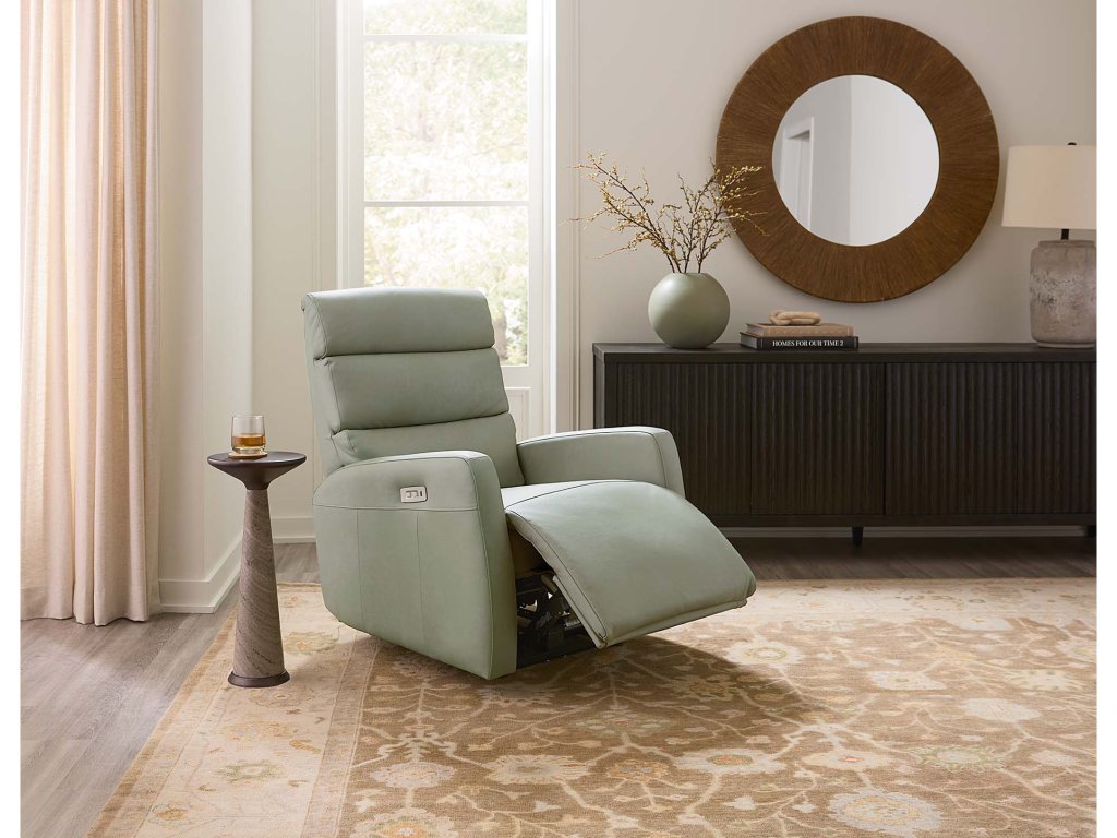 Hudson Leather Track Arm Zero Gravity Power Wall Recliner - image 3