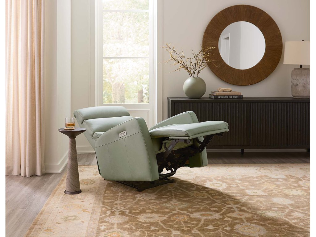 Hudson Leather Track Arm Zero Gravity Power Wall Recliner - image 4