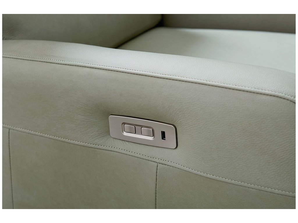 Hudson Leather Track Arm Zero Gravity Power Wall Recliner - image 5