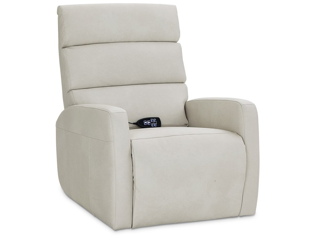 Hudson Leather Track Arm Lay Flat Power Lift Recliner - image 7