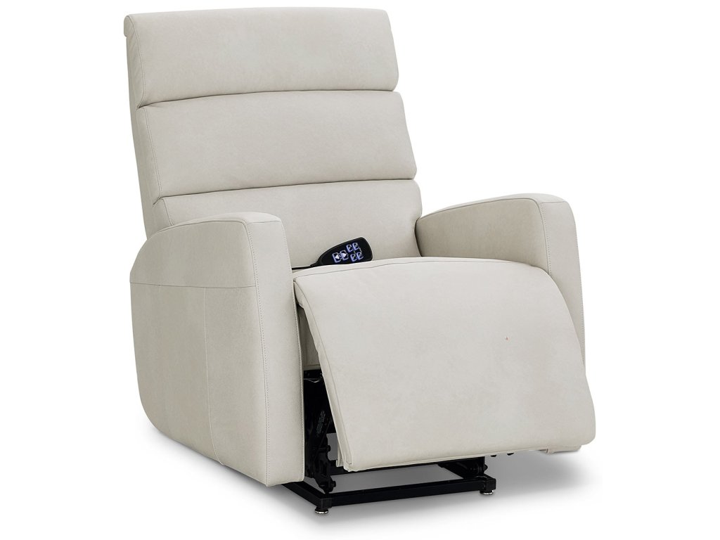 Hudson Leather Track Arm Lay Flat Power Lift Recliner - image 8