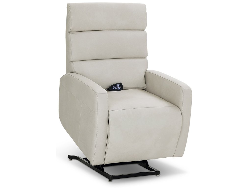 Hudson Leather Track Arm Lay Flat Power Lift Recliner - image 9