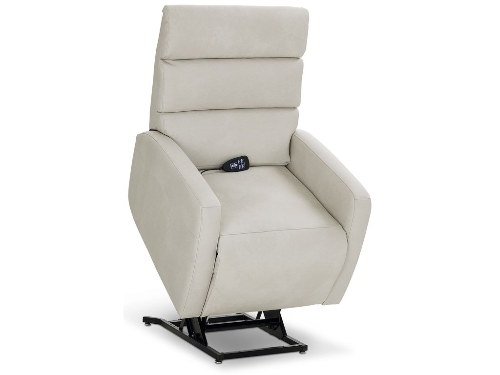 Hudson Leather Track Arm Lay Flat Power Lift Recliner - image 10