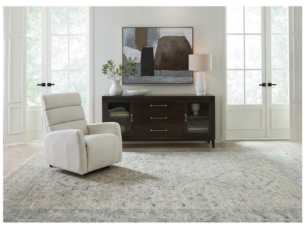 Hudson Leather Track Arm Lay Flat Power Lift Recliner - image 1