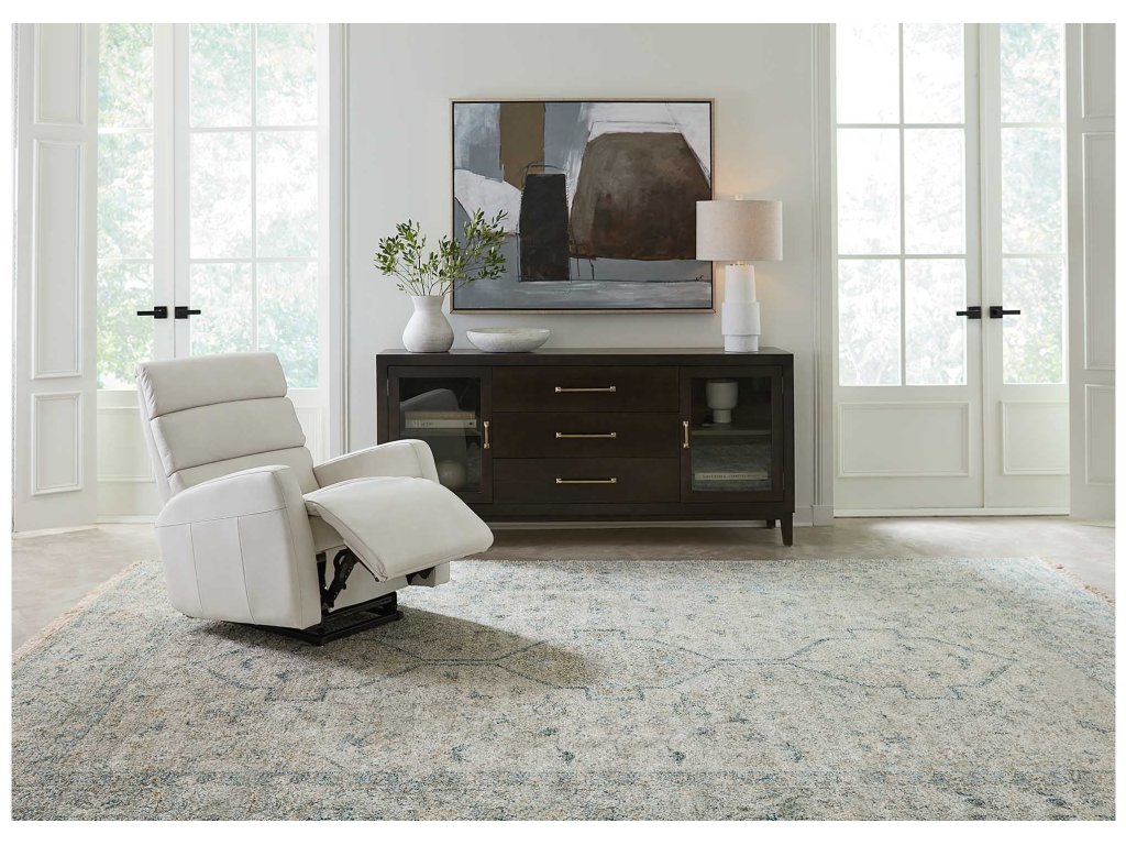 Hudson Leather Track Arm Lay Flat Power Lift Recliner - image 2