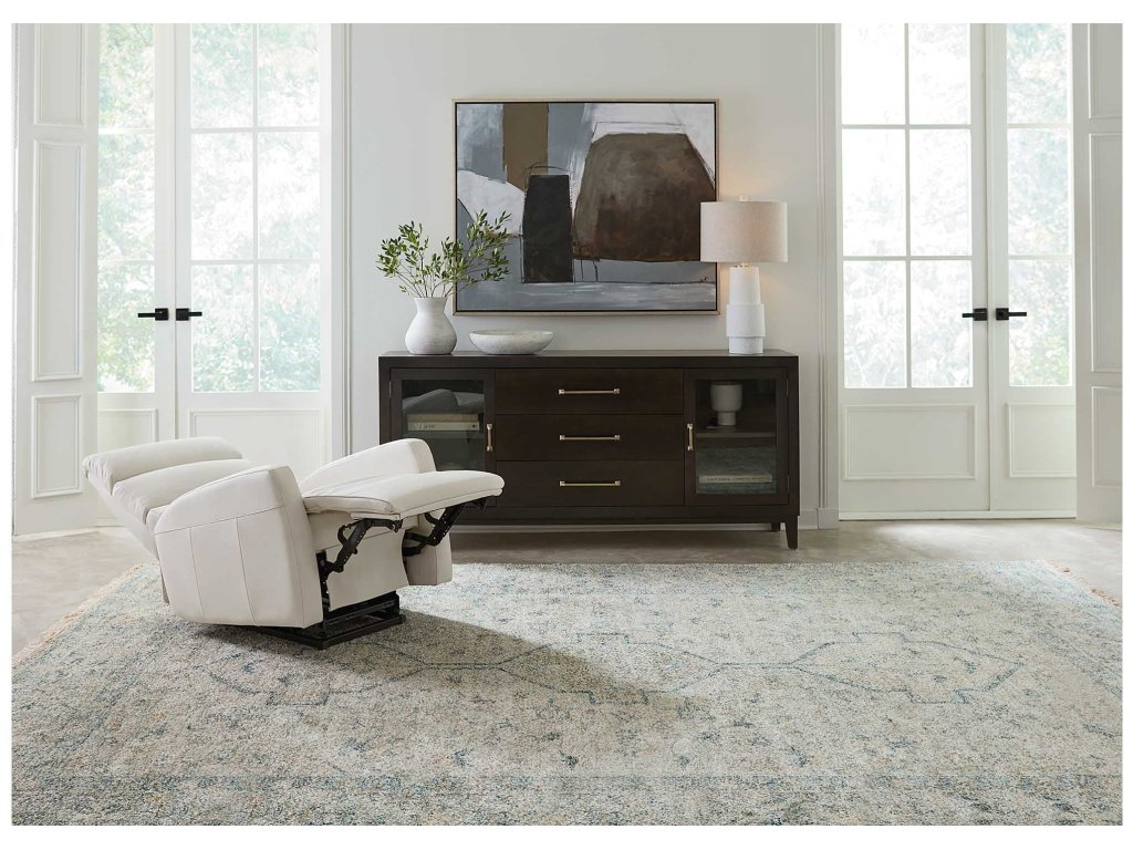 Hudson Leather Track Arm Lay Flat Power Lift Recliner - image 3