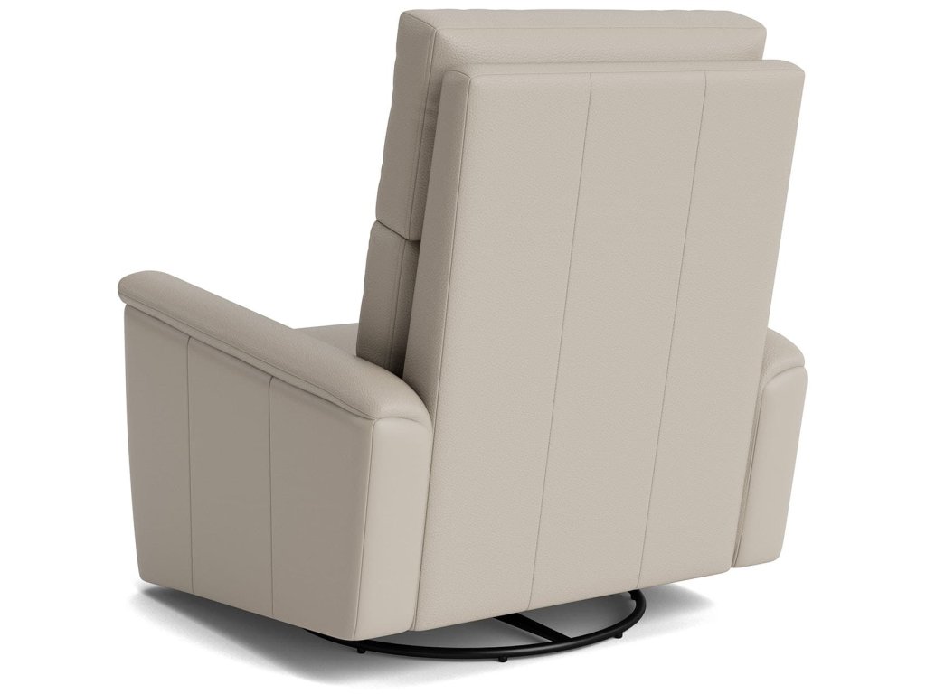 Harris Leather Pad Arm Swivel Glider Power Recliner - image 3