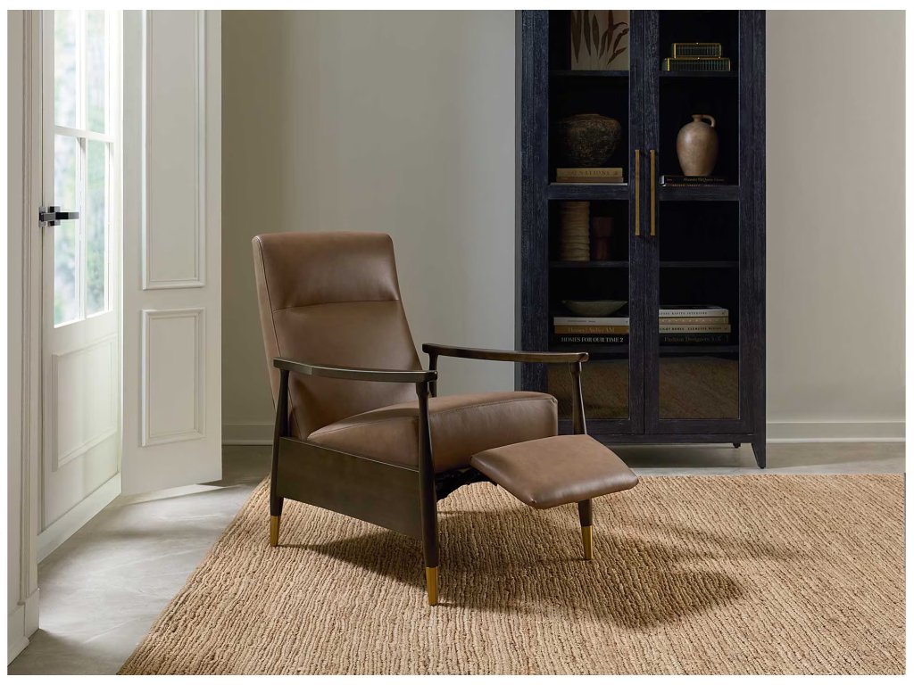 Maris Leather Manual Recliner with Wood Frame - image 2