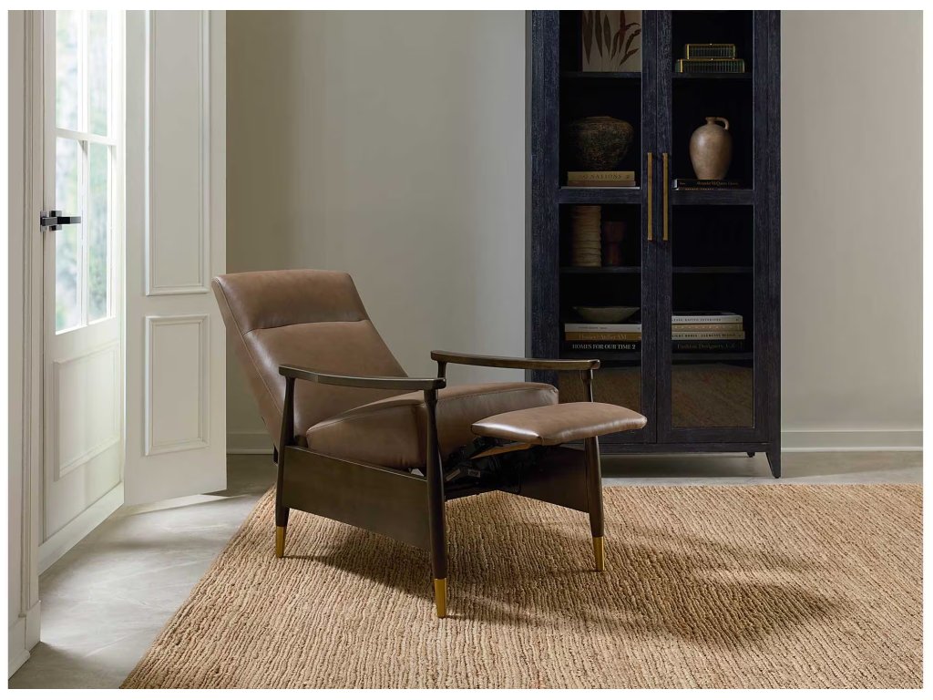 Maris Leather Manual Recliner with Wood Frame - image 3
