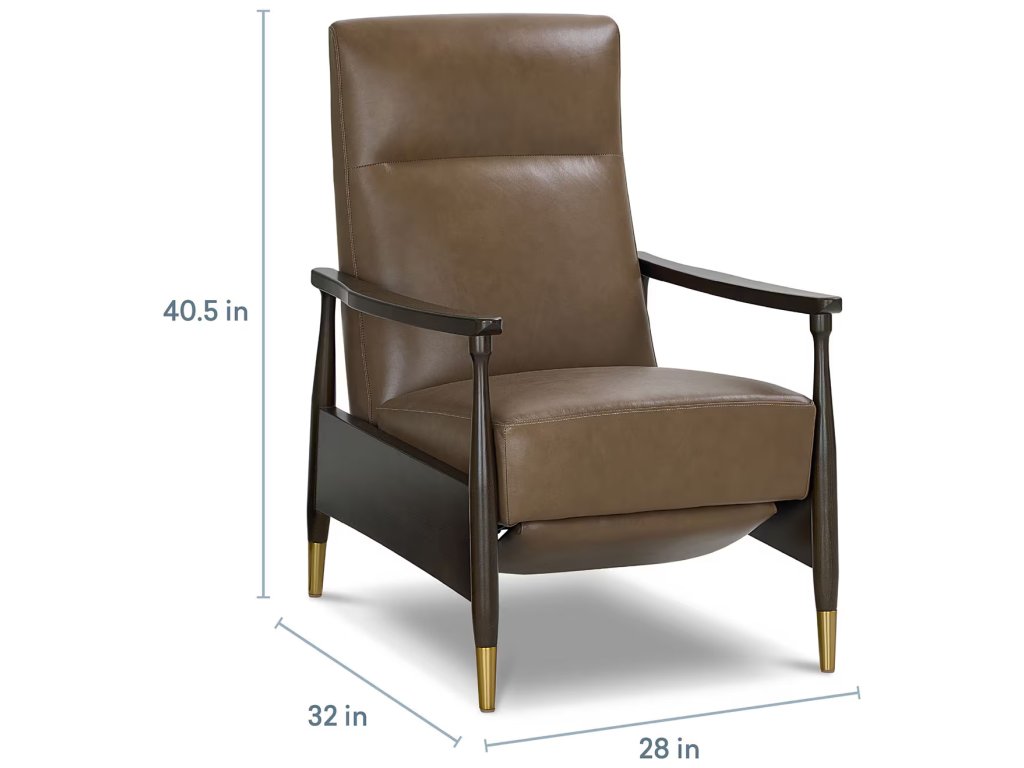 Maris Leather Manual Recliner with Wood Frame - image 5
